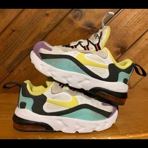 Nike air max 270 react yellow purple blue size 6c